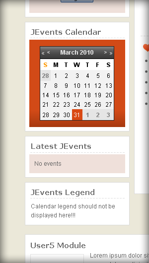 JEvents Module Style