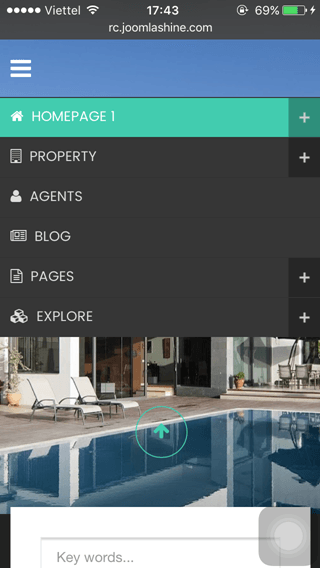 Special designed mobile menu system